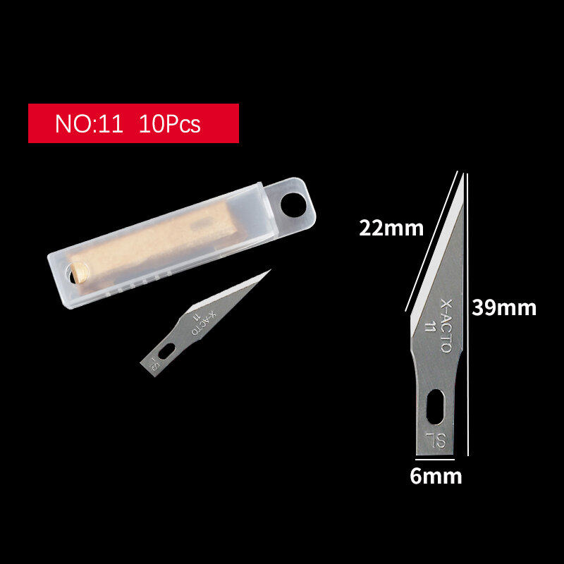 10Pcs/bag carving blades NO:11#/1/3/4/4A/16/17/18 Cutter blade Knives For Wood PCB Glue removal Phone motherboard Repair Tools