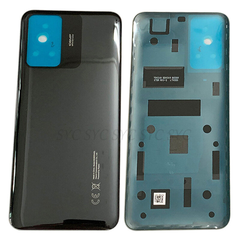 Оригинальная Крышка батарейного отсека, задняя крышка корпуса для Xiaomi Redmi Note 12S, Крышка батарейного отсека с логотипом, клейкая наклейка, запасные части