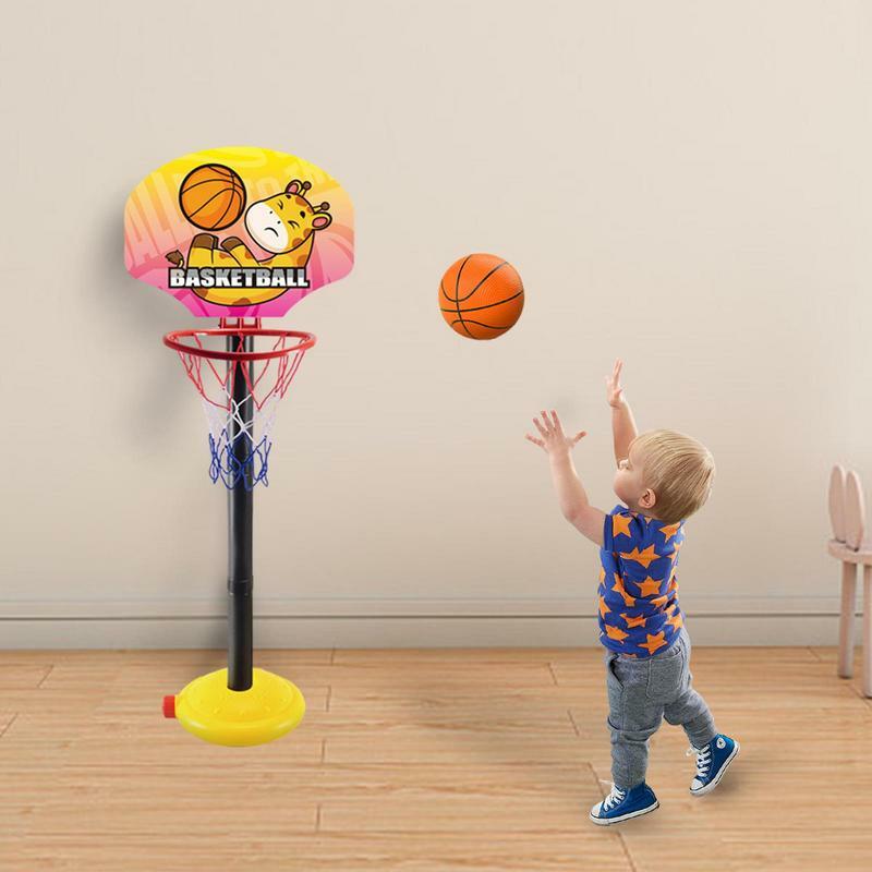 Kids Basketball Hoop And Stand Home Height Flexible Basketball Stand Kids Ball Games For Kindergarten Classroom Basement