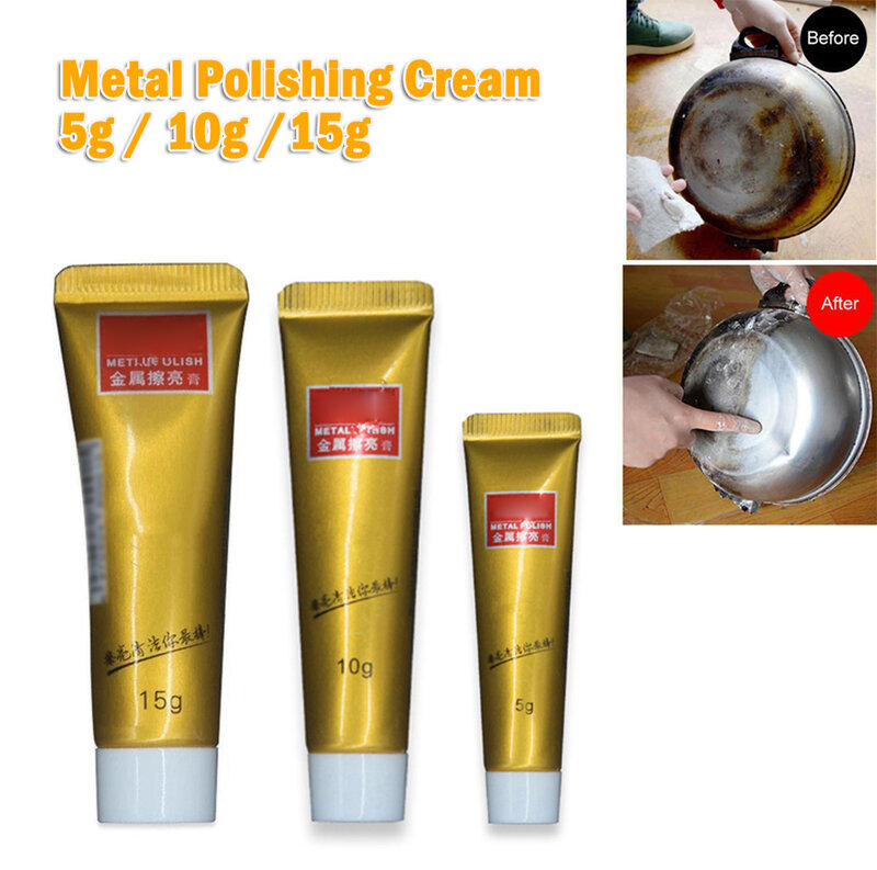 Crema pulidora de Metal, herramienta de limpieza multifuncional, removedor de óxido, pasta pulidora, adecuada para cerámica metálica, 5g, 10g, 15g