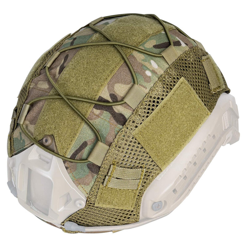 Cubierta de casco táctico para casco rápido, cubierta de casco de camuflaje múltiple, equipo de tiro de caza de Paintball militar, sin casco
