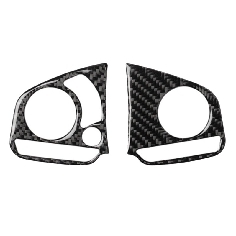 Carbon Fiber Inner Steering Wheel Switch Cover, Trim para Honda Civic 2016-21, Peças de reposição, Acessórios, 2pcs