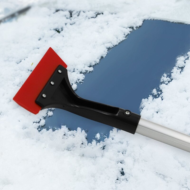 อุปกรณ์กำจัดหิมะถอดได้พลั่วหิมะเครื่องบดน้ำแข็งยืดได้พร้อมด้ามโฟมหัวแปรงหมุนได้360 °