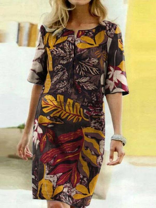 ZANZEA bohemio-Vestido corto con estampado Floral para mujer, vestido de verano de lino y algodón, manga corta, informal, 2023