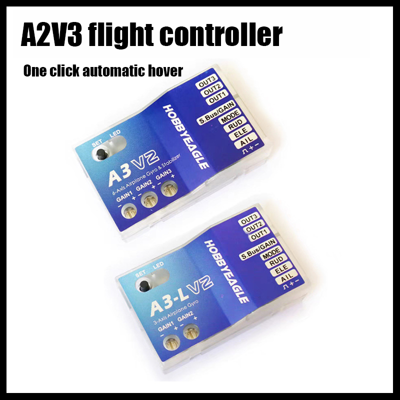 Aircraft Controller Stabilizer Remote Control Aircraft Fixed Wing Helicopter 3-axis Gyroscope A3 V2 One Button Automatic Hover