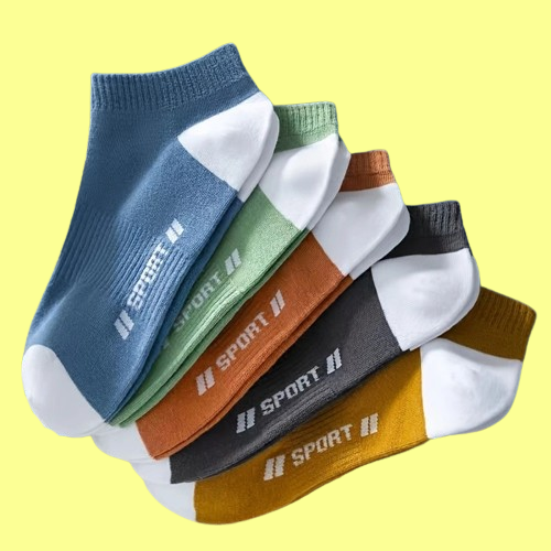 Calcetines deportivos finos transpirables para hombre y mujer, medias cortas de algodón, de alta calidad, absorbentes del sudor, novedad de 5/10 pares