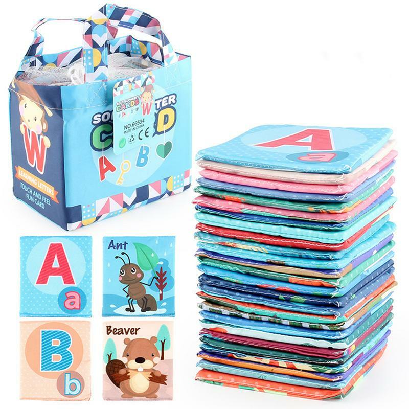 Soft Alphabet Cards 26Pcs Abc Learning Toys Child Cards Washable Soft Letter Toy For Toddlers Kids Boys Girls Over 0 Years