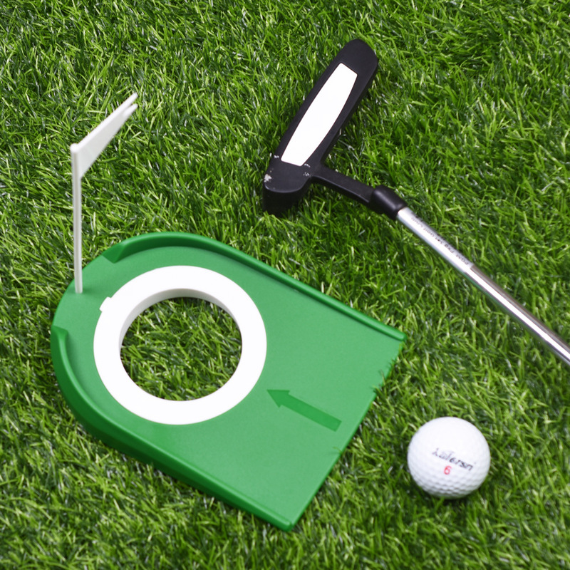 Indoor golf putting trainer com buraco bandeira putter verde prática auxílio em casa quintal ao ar livre auxílio de formação buraco ajustável