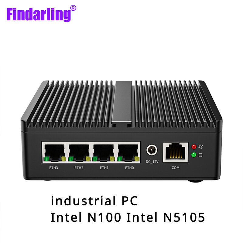 คอมพิวเตอร์ขนาดเล็กไม่มีพัดลมเราเตอร์ Intel N100 Celeron แบบนิ่มเราเตอร์ N5105 4xintel i226V 2.5G LAN DDR5 NVMe SSD pfsense Firewall Application AES-NI ESXi
