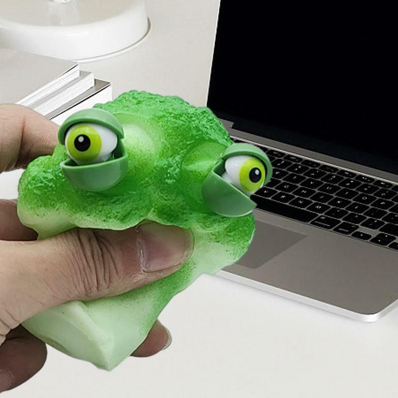 Pop-Out Ogen Speelgoed Rekbaar Pvc Fidget Speelgoed In Eigenzinnige Broccoli Vorm Miniatuur Fidget Producten Voor Woonkamer Slaapkamer Studie
