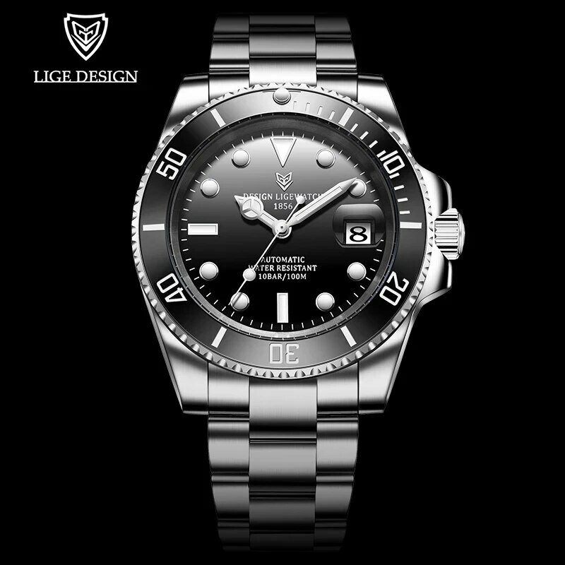 2024 LIGE New Watch Men orologio da polso meccanico orologio automatico di lusso orologi in acciaio inossidabile per uomo orologio uomo Relogio Masculino