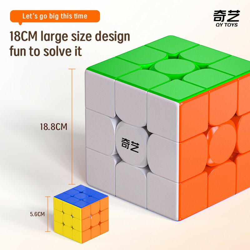 QiYi-Grand cube magique Kokor Plus 18cm, casse-tête professionnel 3x3x3, jouet cadeau