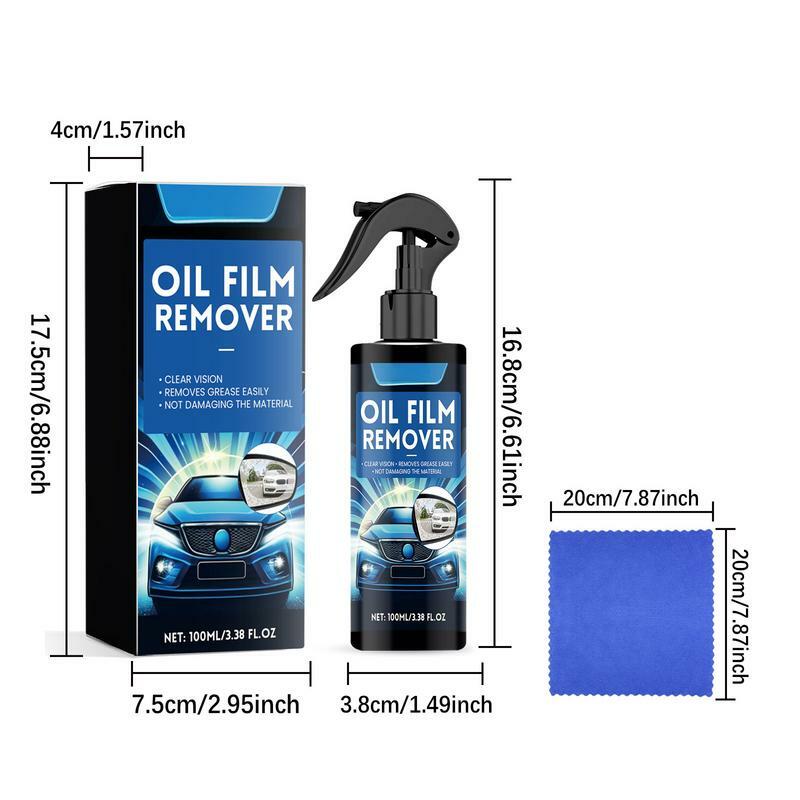 100ml Automotive Glass Oil Film Remover Car Detailing Glass Oil Film Cleaner Versatile Cleaning Solution Car Accessories