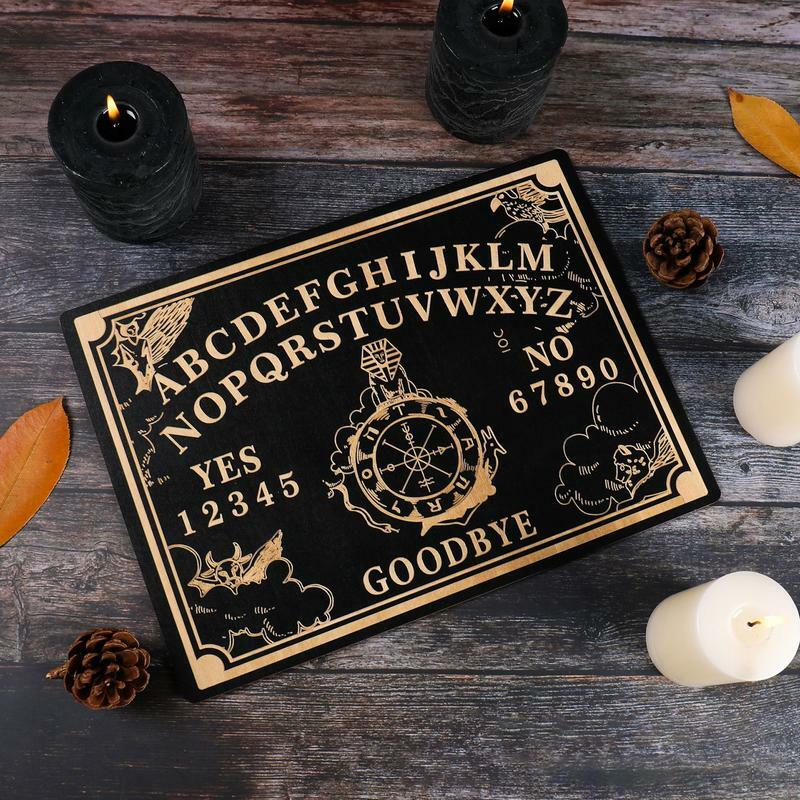 12 polegadas Ouija Board Madeira Adivinhação Pêndulo Board Gravado Ma-gic Board Metafísica Mensagem Bruxa Pêndulo Board Kit