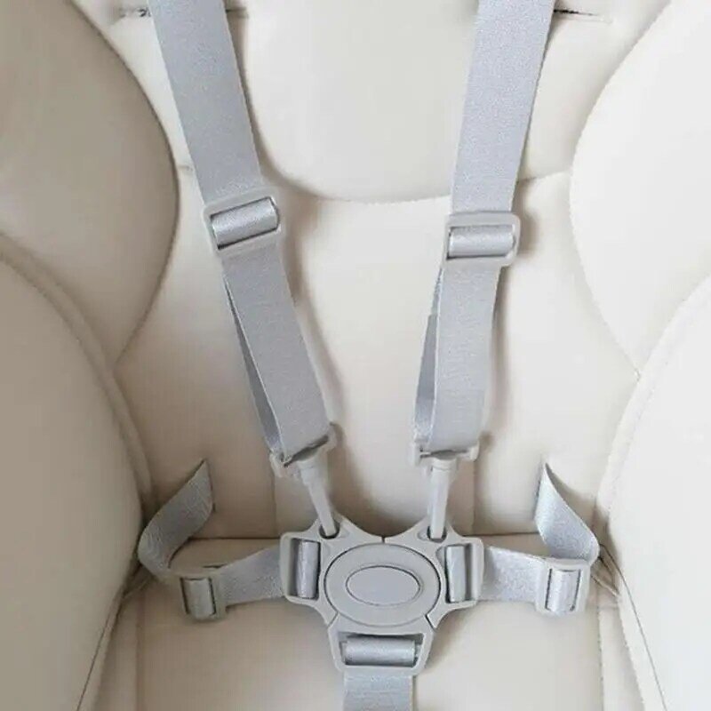 Cinturón de silla de comedor para niños, diseño en forma de cruz, arnés de 5 puntos, silla alta, cinturón de seguridad para cochecitos, asientos de coche
