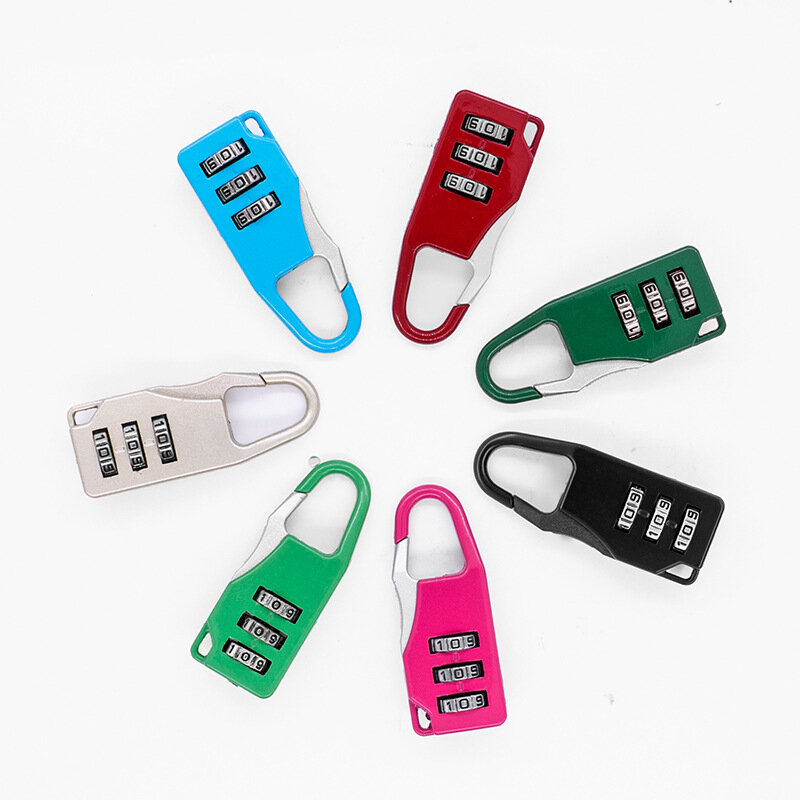 Mini Travel Padlock Aluminum Alloy Luggage Locks Resettable 3 Digit Code Number Combination Suitcase Passw ord Code Lock
