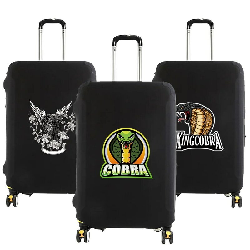 Mode Bagage Koffer Hoes Bedrukt Cobra Patroon Reisbeschermhoes Elastische Stofzak Voor 18-32 Inch Accessoires