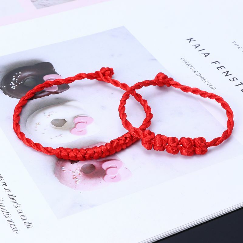 Привлекательный браслет Каббала, красные браслеты на веревке, сделай сам, украшения для глаз, подарок для пар, друзей