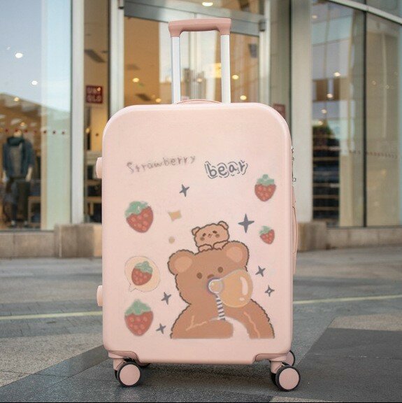 Valise à roulettes ultra-légère unisexe pour femme, bagage de style minimaliste, valise d'embarquement pour mot de passe étudiant, 24 po, 20 po