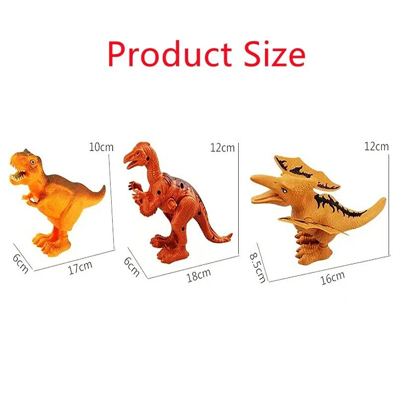 Dinosaur Bounce Toy for Kids, Fun Hand Wind Up, Birthday Party Gifts, Baby Shower, Sports Themed Party Favors, Boy and Girl Gift, 1PC