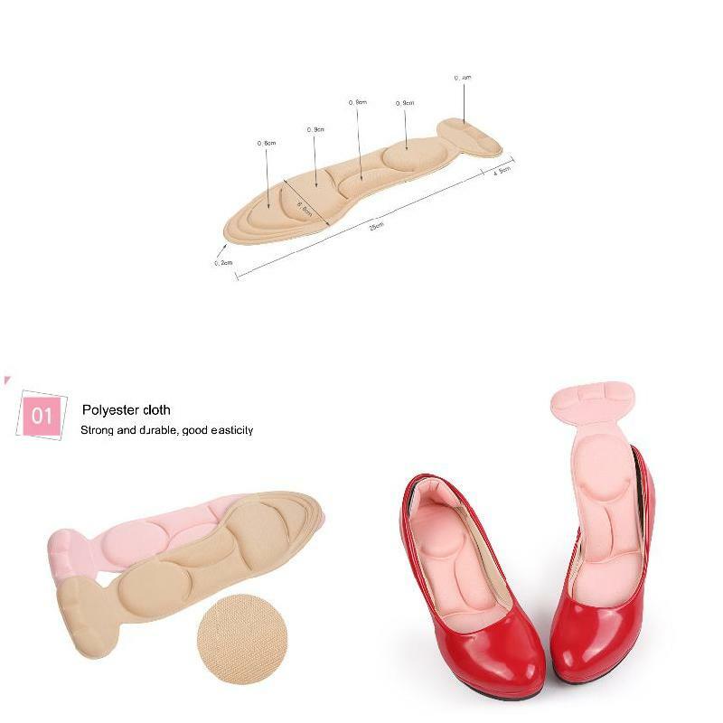 Plantillas deportivas antideslizantes para mujer, almohadillas de esponja para masaje en el arco del pie, zapatos de tacón alto, transpirables, 1 par
