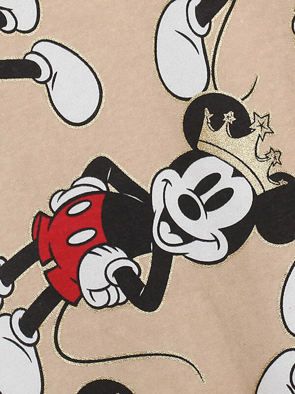Disney Толстовка модный Микки Маус яркий мультфильм печати флис женщин o-образным вырезом с длинным рукавом джемпер Топы Брюки 1 комплект