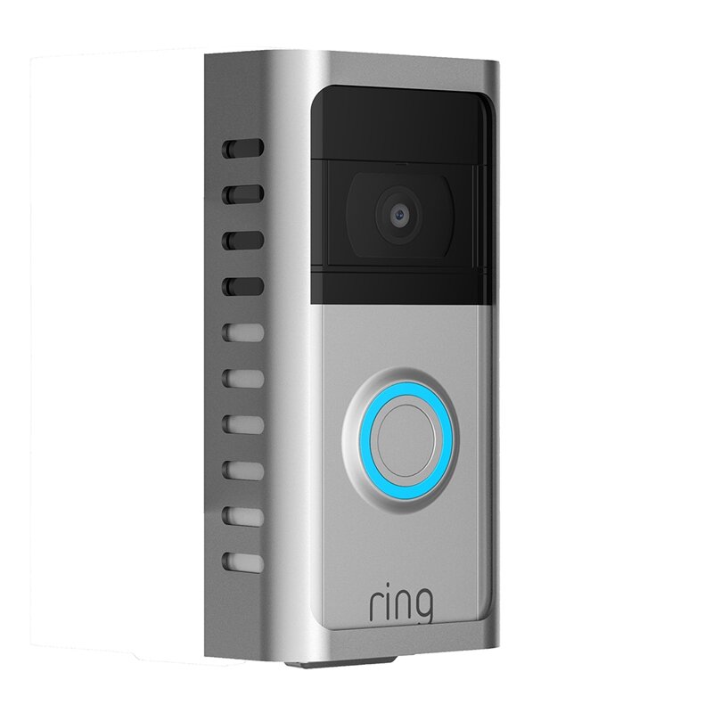 Anti-Theft Doorbell Mount Fit For Ring Video Doorbell 1/2/3/3 Plus/4/2020 Release/2023 Silver