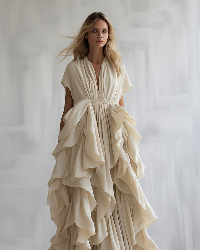 Oisslec-Robe de Rhen mousseline de soie pour femme, Rh, occasion formelle, robe de soirée, Yipeisha, arabe, 2024