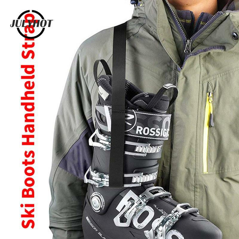 1Pc Ski Safety Boots Shoulder Ski Boots Skis Shoulder Strap Carrier Belt Skis Carrier Belt Snowboard Belt Black