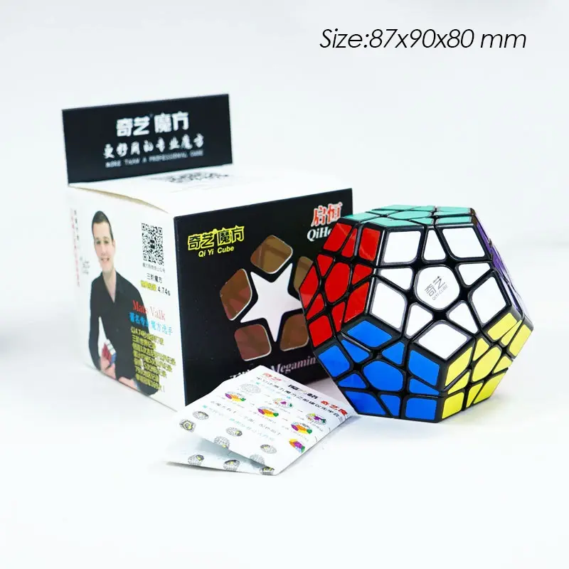 QIYI prędkość magiczna kostka 3x3x3 4x4x4 5x5x5 profesjonalne czarne naklejki Puzzle magiczna kostka edukacja nauka Cubo Magico zabawki dla dzieci