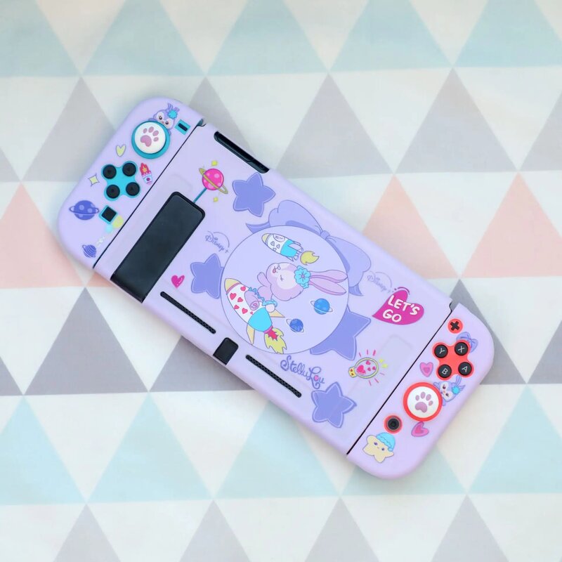 Мультяшный мягкий чехол Kuromi StellaLou из ТПУ для игровой консоли Nintendo Switch, игровые аксессуары