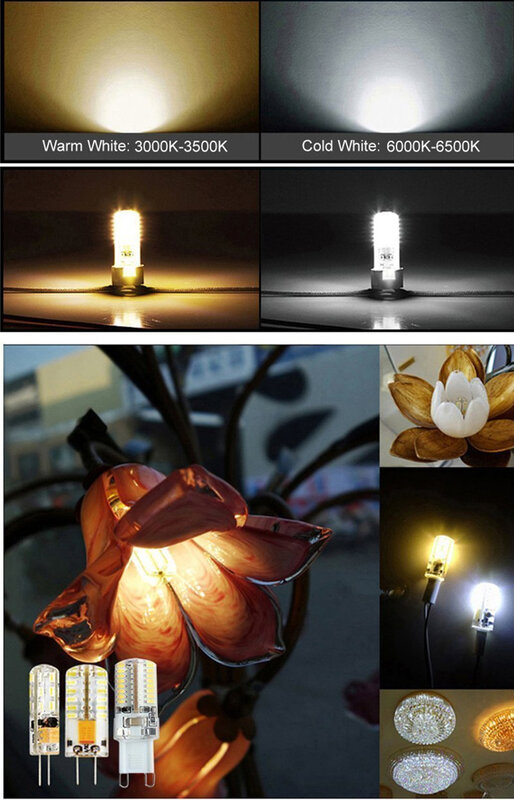 Bombilla LED de maíz G4, lámpara de 12V, CA/CC, foco de 3W y 6W, reemplazo de lámpara halógena, Ángulo de haz de 360, envío gratis
