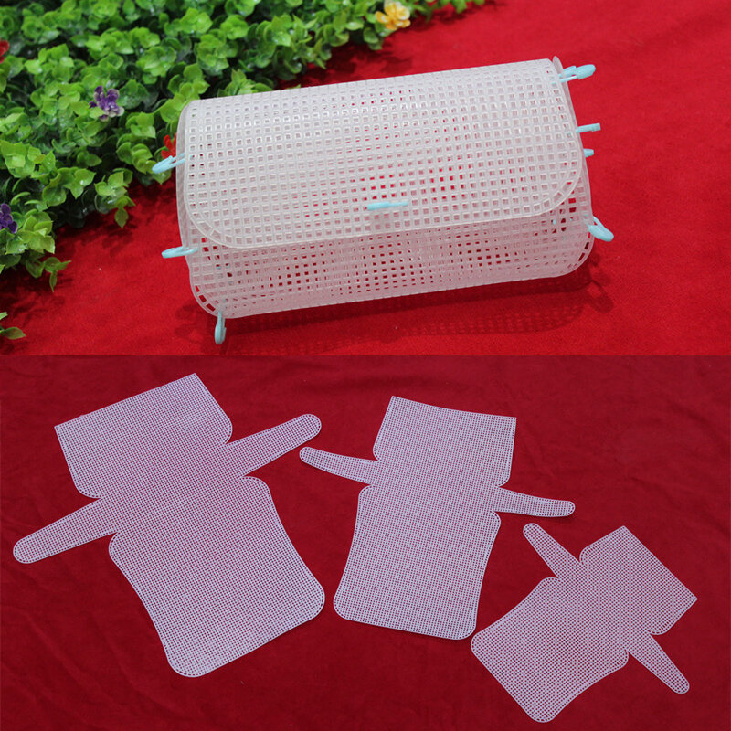 S/M/L Chenille Gold Velvet DIY Bag Auxiliary Knitting Weaving Plastic Mesh Sheet Accessories Easy Knit Helper Plastic Mesh Sheet