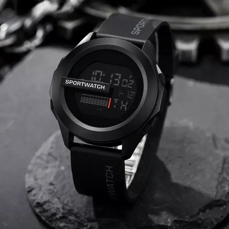 Reloj deportivo Digital para hombre, cronómetro luminoso con fecha y semana, resistente al agua, militar, electrónico, nuevo