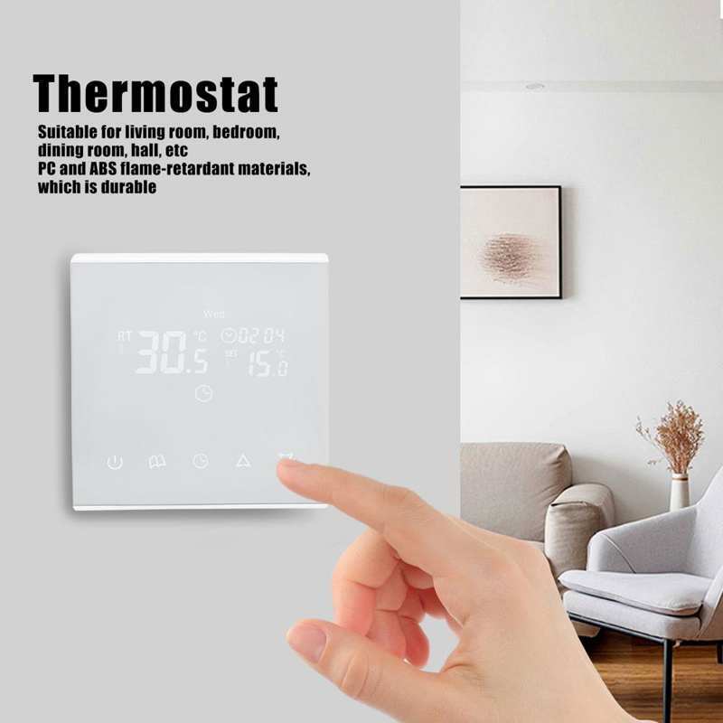 1pcs Temperature Controller Panel AC220V Water/Floor Heating Thermostat Wall Mounted Stove Digital Control Temperature Switch