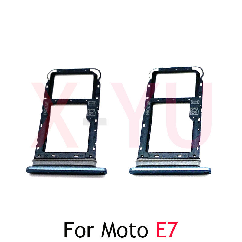 10ชิ้นสำหรับ Motorola Moto E7/E7บวก/E7ไฟ/E7i พาวเวอร์ถาดใส่ซิมการ์ดช่องเสียบอะแดปเตอร์ซ็อกเก็ตซ่อมแซม