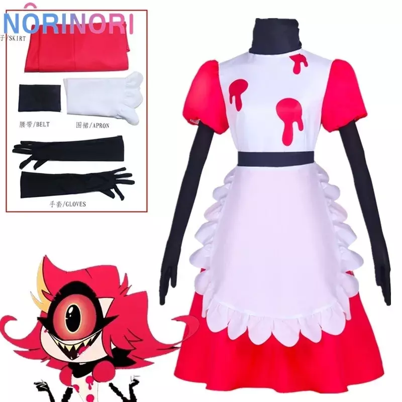 Niffty Anime Hazbin Niff Cosplay Costume Suit Cute Devil Roleplay Clothes Uniform Hotel Cosplay Halloween Party Women Dress