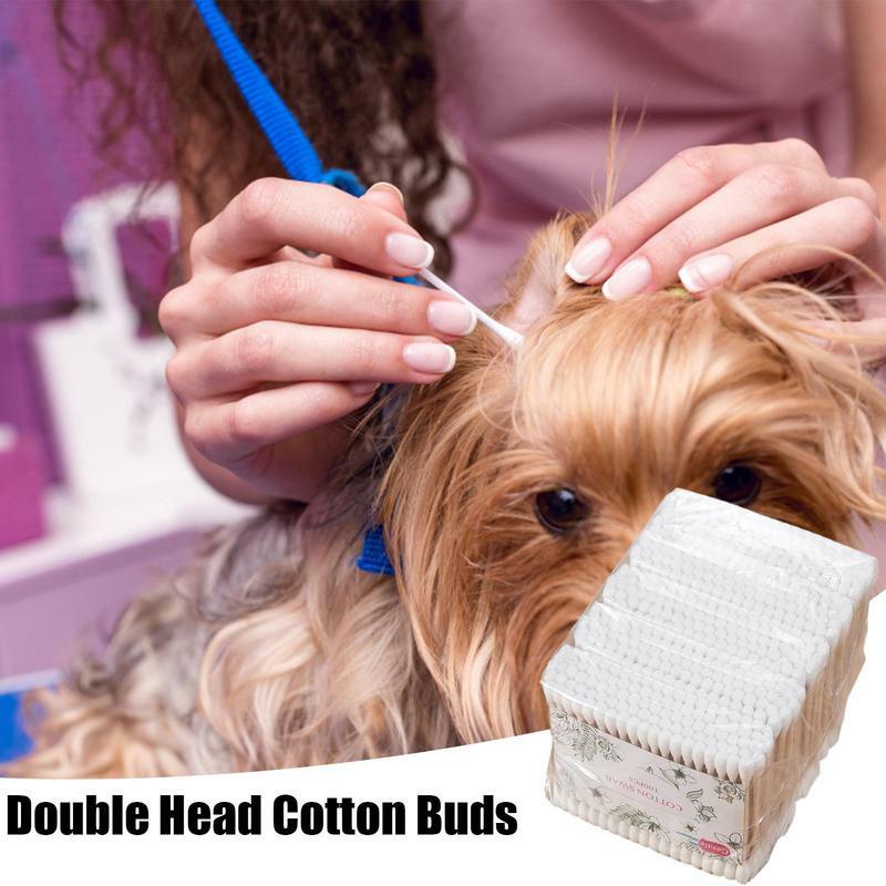 Tampone di cotone usa e getta 500 pezzi orecchie a doppia testa pulizia Cotton fioc uso quotidiano universale strumenti per il trucco tamponi per la rimozione dello sporco