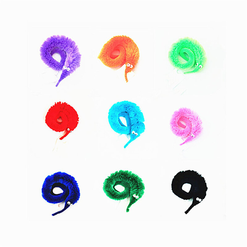 5/10/15Pcs Novelty Funny Props Caterpillars Seahorse Elf Magic Worm Twisty Christmas Halloween Wizard Weird Tricks Toy Kid Gifts
