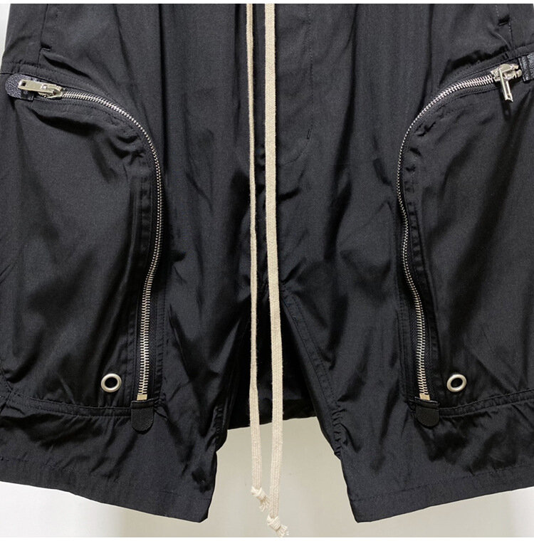 Spodenki High Street Rick Spodnie męskie Spodnie męskie Kolano Długość Bawełniane Solidne spodnie dla kobiet Techwear Odzież męska