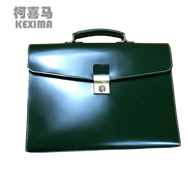 Jiangxin สินค้าใหม่ม้าผิวสะโพกกระเป๋าเอกสารผู้ชาย Pure คู่มือ Custom ธุรกิจ Horsehide ชายกระเป๋าถือกระเป๋าหนัง