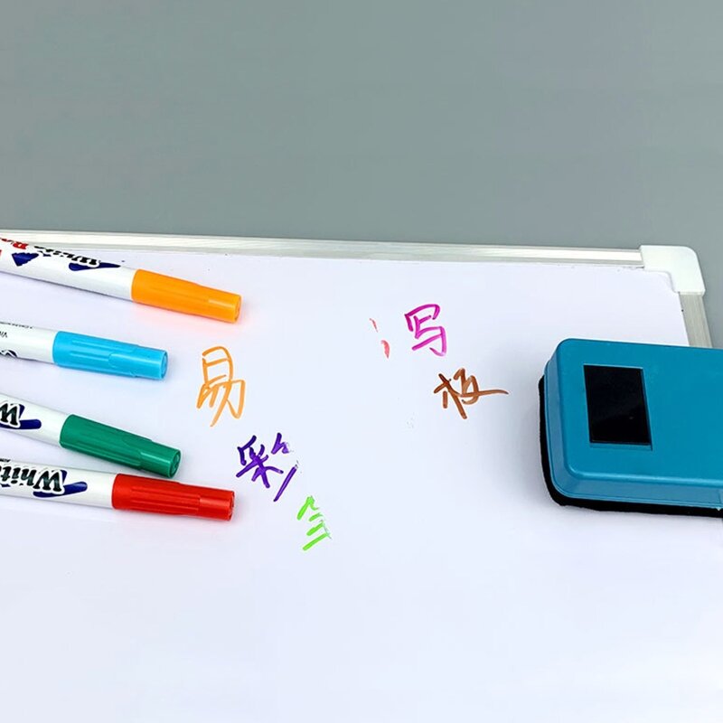12 لونًا من أقلام التحديد الملونة القابلة للمسح للسبورة البيضاء للمدرسة والمكتب والسبورة البيضاء
