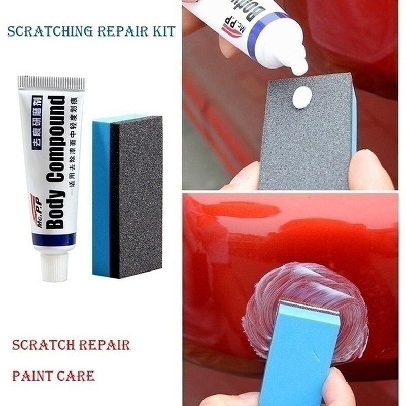 2ชิ้น/เซ็ตรถ Scratch Remover รถวางขัดพร้อมฟองน้ำรถ Body Paint Care Kit