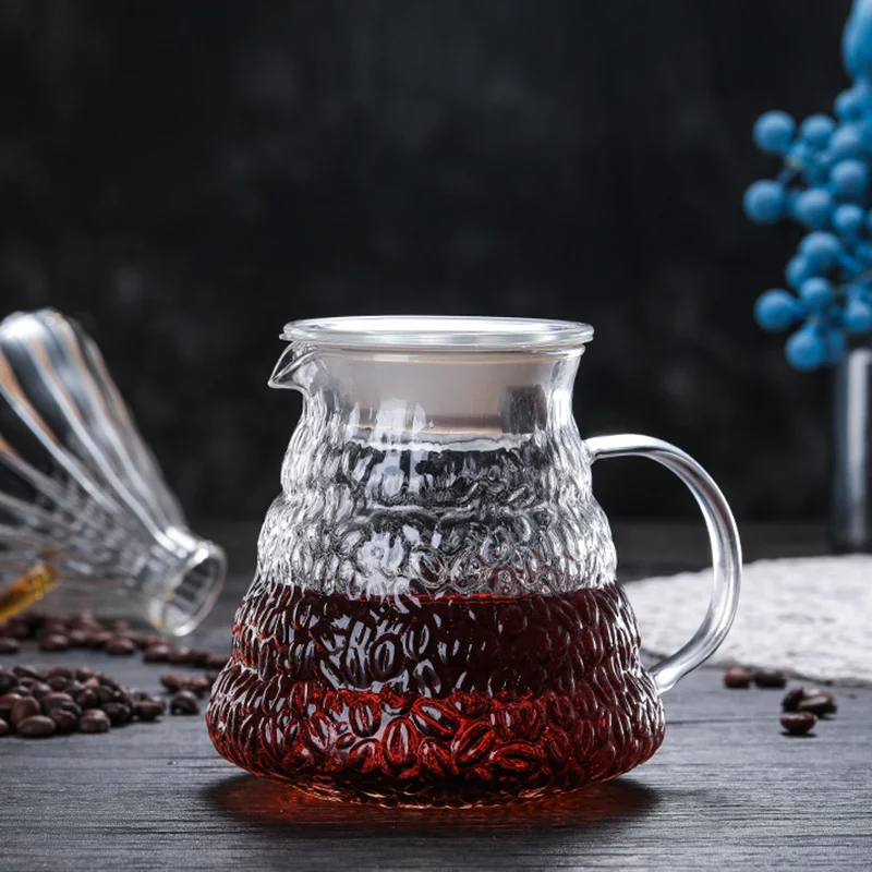 Glass Pour Over Coffee Maker Drip Coffee Vintage Coffee Pot Clear Teapot Kitchen Appliances