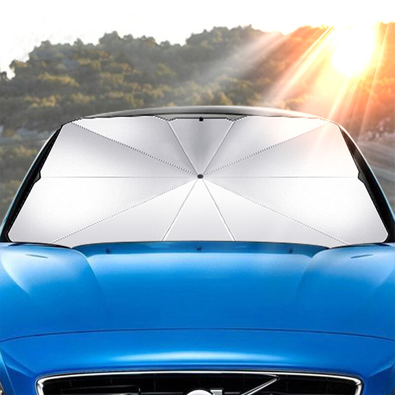 Parasol Protector de sol para coche, sombrilla de verano para Interior, accesorios de protección del parabrisas, sombreado automático