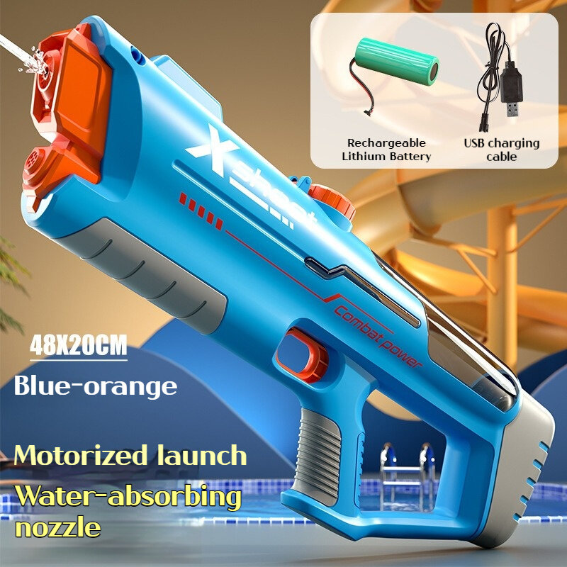 Summer Outdoor Electric Burst Water Gun Automatically Absorbs  Children's Toys Large Capacity Beach Pool for Kids Water Rifle