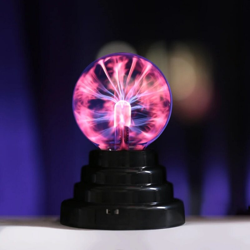 USB 3 дюйма волшебный плазменный шар Новинка Ночной светильник Кристальный сенсорный Декор атмосфера ночник День рождения Рождество подарок для детей освещение