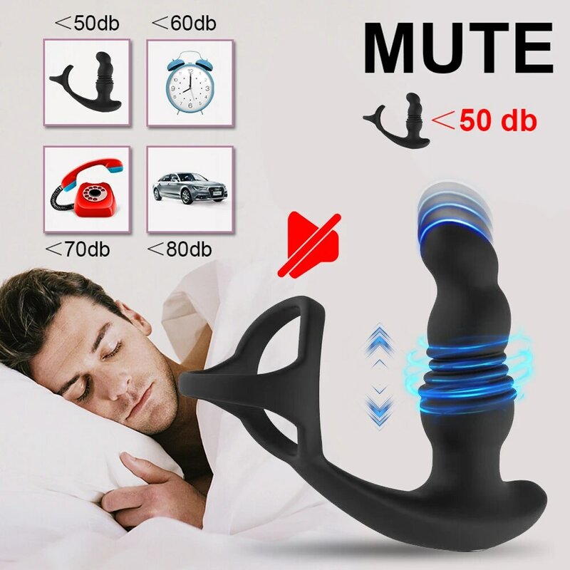 Remote Control Telescope Dildo Vibrator Male Prostate Massager Anal Vibrator Anal Toy Stimulator for Men Gays