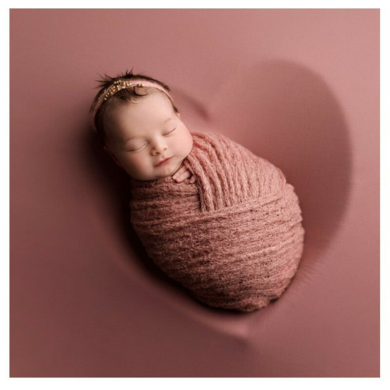 2022 Baru Lahir Bungkus Set Alat Peraga Fotografi, Ukuran Besar Selimut dengan Ikat Kepala untuk Pemotretan Bayi