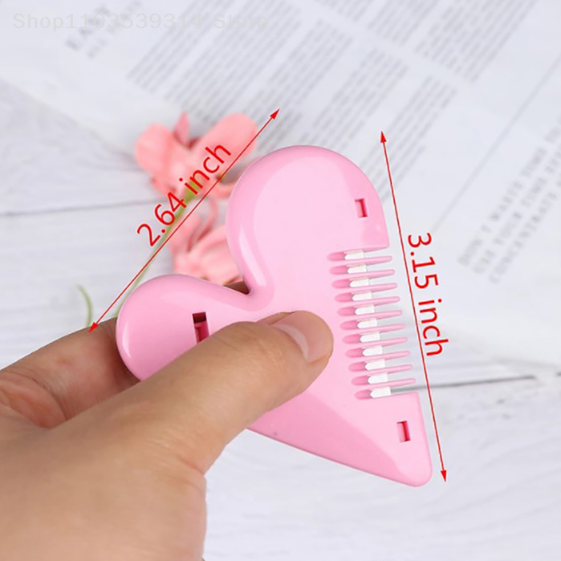 ミニ愛ハート型ヘアトリマー、ピンクのカッティングコーム